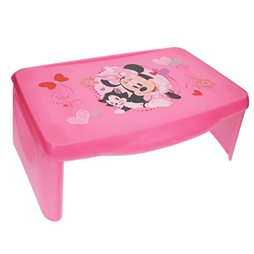 Disney Minnie Mouse Foldable Storage Activity Tray for Kids’ Markers, Crayons, Crafts, and More, Pink, 17.9″ x 12.8″ x 2.36″