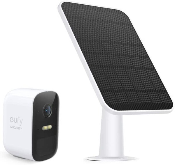 eufy security eufyCam 2C Wireless Home Security Add-on Camera & Certified eufyCam Solar Panel Bundle, 1080p HD, No Monthly Fee, Continuous Power Supply, 2.6W Solar Panel