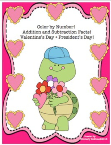 Color By Number Valentine’s Day and President’s Day and Task Cards!