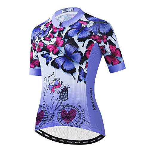 Women’s Cycling Jersey Short Sleeve MTB Sportswear Ladies Biking Bicycle Clothing Bike Tops