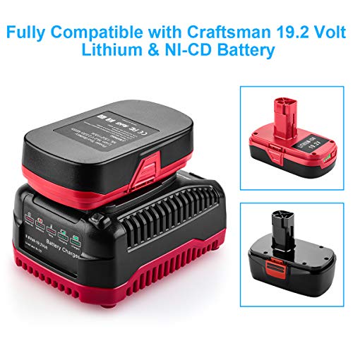 Powilling 2Pack 3.0Ah Replacement Battery for Craftsman 19.2V Battery Craftsman Lithium Battery Craftsman C3 XCP 130279005 1323903 130211004 11045 with Replacement Craftsman Battery Charger | The Storepaperoomates Retail Market - Fast Affordable Shopping