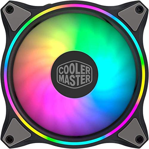 Cooler Master MasterFan MF140 Halo Addressable Gen2 RGB 3-Pin Fan, 24 Independently LEDs, 140mm PWM Static Pressure Fan, 140x140x25mm( 5.51 x 5.51 x 0.984 inches)