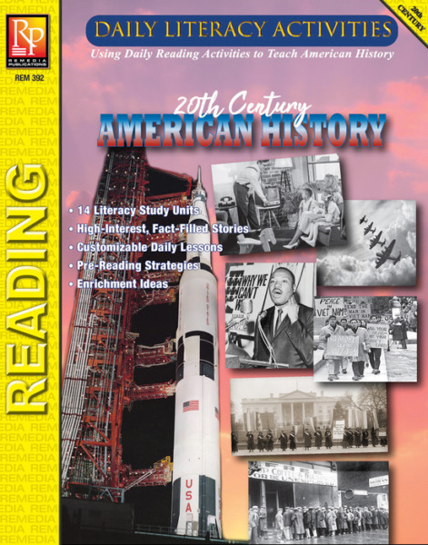Daily Literacy Activities: 20th Century American History Reading (e-book)