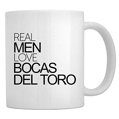 Teeburon Real men love Bocas Del Toro Bold Mug 11 ounces ceramic