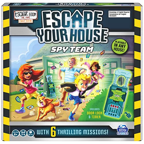Escape Room The Game, Escape Your House: Spy Team Fun Strategy Family Board Game, for Kids Aged 8 and up