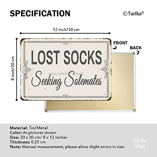 Lost Socks Seeking Solemates 20X30 cm Metal Retro Look Decoration Plaque Sign for Home Kitchen Bathroom Farm Garden Garage Inspirational Quotes Wall Decor | The Storepaperoomates Retail Market - Fast Affordable Shopping
