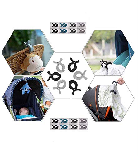 8 Pack Color Mixing Stroller Clips Pegs to Hook Muslin and Toys Seat Cover Blanket Clips Plastic Universal Clip | The Storepaperoomates Retail Market - Fast Affordable Shopping