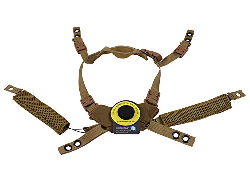 Bisu Tactical Helmet Dial Suspension System Chin Strap for Fast MICH Wendy Helmet (DE)