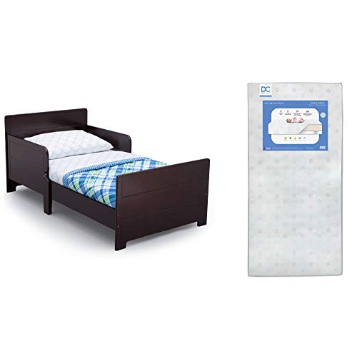 Delta Children MySize Toddler Bed, Dark Chocolate + Delta Children Twinkle Galaxy Dual Sided Recycled Fiber Core Toddler Mattress (Bundle) | The Storepaperoomates Retail Market - Fast Affordable Shopping
