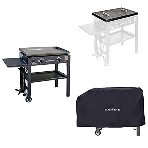 Blackstone 28 inch Griddle Combo – Blackstone 28 inch Outdoor Flat Top Gas Grill Griddle Station – 28″ Hard Top Cover – 28″ Heavy Duty Griddle Cover
