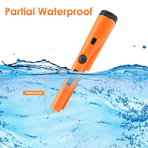 Metal Detector Pinpointer, Professional Waterproof Handheld Pin Pointer Wand, Search Treasure Pinpointing Finder Probe with 9V Battery and LED for Adults, Kids – Orange | The Storepaperoomates Retail Market - Fast Affordable Shopping