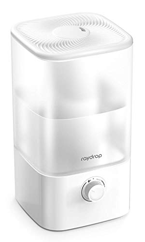 raydrop Cool Mist Humidifier, 2.5L Essential Oil Diffuser for Bedroom Nursery,Home and Office, Adjustable Mist,Auto Shut-Off, Easy to Clean,Dial Knob