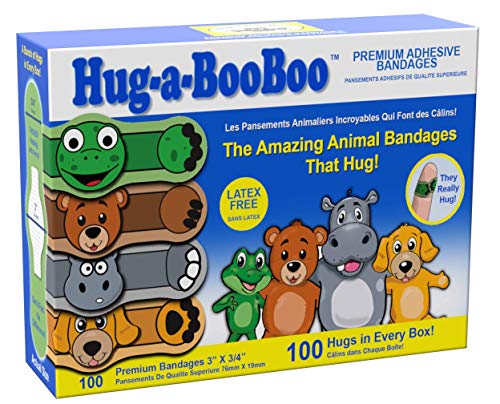 Hug-a-BooBoo Bandages – The Amazing Kids Animal Bandages That Hug! (100 Count)