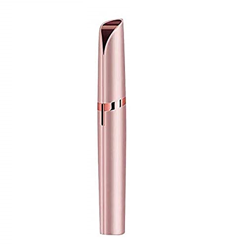 GoldTech Products Eye Brow Trimmer, Eyebrow Hair Remover, Portable Eyebrow Epilator Razor Pen with LED Light, Eyebrow Shaver Tool for Eye Brows, Face, Lips, Nose, Rose Gold with 18K Plated Tip