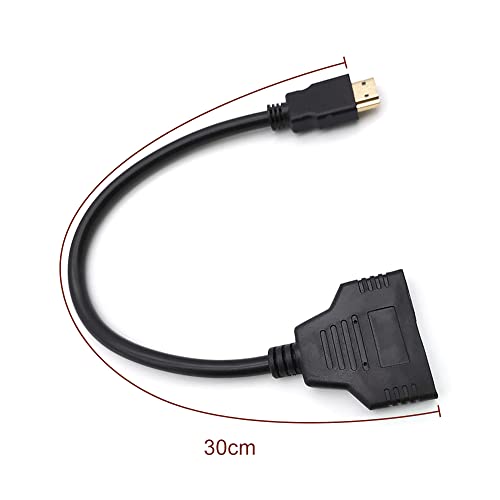 HDMI Splitter Cable Male 1080P to Dual HDMI Female 1 to 2 Way HDMI Splitter Adapter Cable for HDTV HD, LED, LCD, TV, Support Two TVs at The Same Time | The Storepaperoomates Retail Market - Fast Affordable Shopping