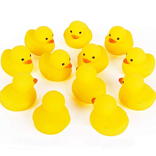 AHUA Bath Duck Toys 20 PCS Mini Rubber Ducks Squeak and Float Ducks Baby Shower Toy for Toddlers Boys Girls over 3 Months(1.8”)