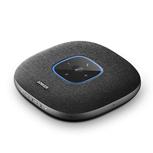 Anker PowerConf S3 Bluetooth Speakerphone with 6 Mics, Enhanced Voice Pickup, 24H Call Time, App Control, Bluetooth 5, USB C, Conference Speaker Compatible with Leading Platforms (Renewed)