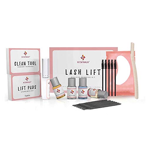 ICONSIGN Lash Lift – Brow Lamination Kit – DIY For At Home Eyelash And Eyebrow Perm – Improved Glue With This Upgraded Version Kit – Includes Eyebrow Razor and Lash and Brow Micro Brushes