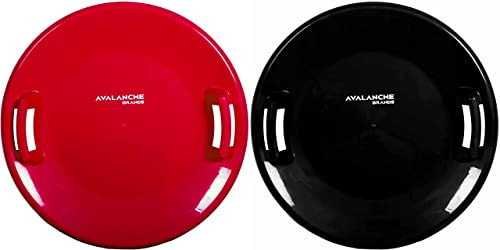Avalanche Brands – 25″ Downhill Saucer Snow Sleds – Red & Black