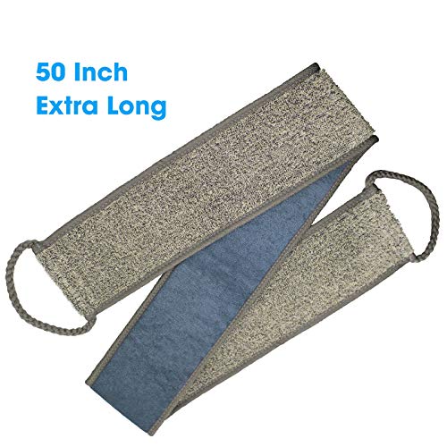 Loofah Back Scrubber, 50 Inch Extra Long Natural Flax Exfoliating Back Scrubber for Shower for Men Women, Deep Clean & Invigorate Your Skin, with Wall Hook | The Storepaperoomates Retail Market - Fast Affordable Shopping
