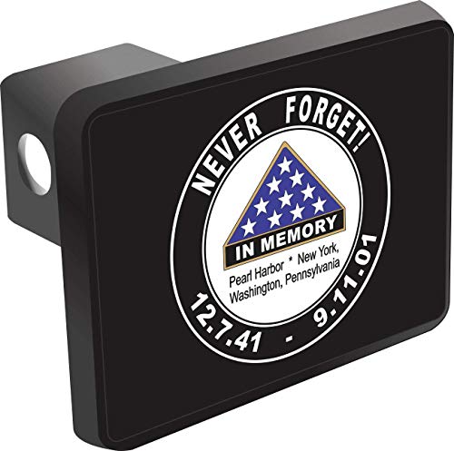 Pearl Harbor and 9/11 Never Forget Trailer Hitch Cover