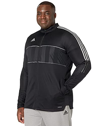adidas Men’s Tiro Reflective Track Jacket, Black, Large