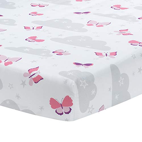 Bedtime Originals Butterfly Kisses Fitted Crib Sheet, Multicolor