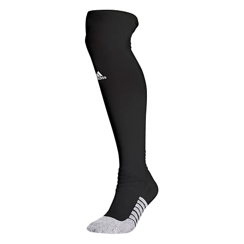 adidas unisex-adult Adizero Football Cushioned Over the Knee Socks (1-Pair), Black/White, Large