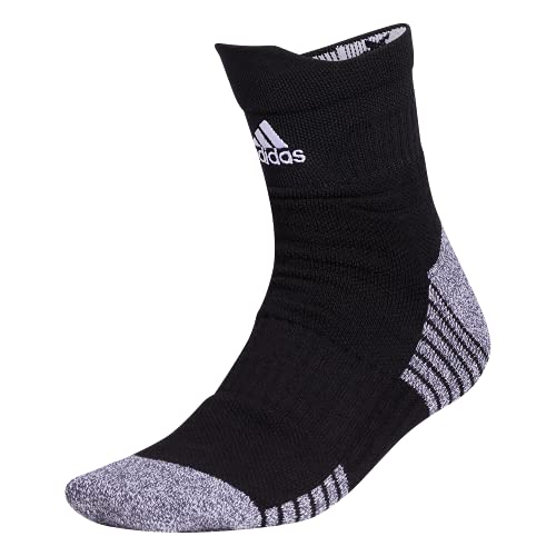 adidas 5-Star Team Cushioned High Quarter Socks (1-Pair), Black/White, X-Large