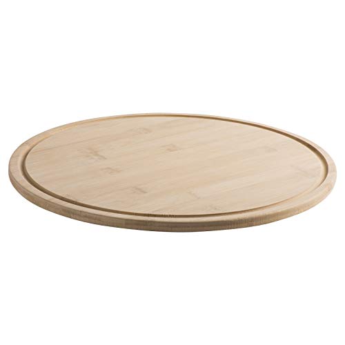 Hammont Bamboo Kitchen Cutting Board – Pack of 3 – Eco Friendly Round Wooden Chopping Boards for Meat & Vegetables – 12” x 0.5” Cheese and Charcuterie Board – Serving Tray