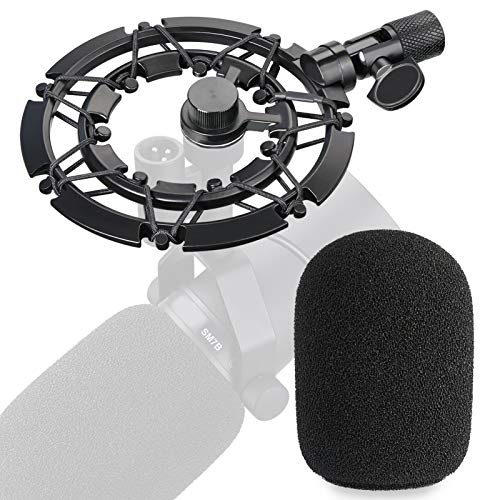 YOUSHARES SM7B Shock Mount with Pop Filter Matching Mic Boom Arm Stand, Compatible with Shure SM7B Microphone