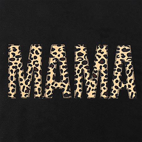 EGELEXY Mama Sweatshirt Women Leopard Print Embroidery Mom Life Pullover Top Casual Long Sleeve Blouse Tee | The Storepaperoomates Retail Market - Fast Affordable Shopping