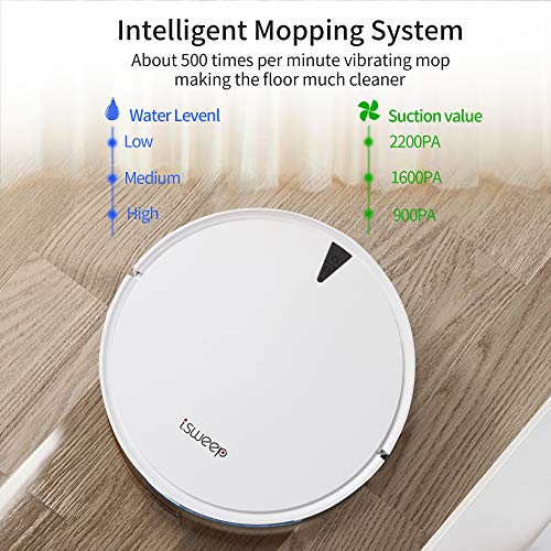 ROMTOS X5 Robot Vacuum and Mop Cleaner,Electric Water Tank 2 in 1, 2000Pa Suction Sweeping and Mopping Vacuuming,APP Control, Self-Charging | The Storepaperoomates Retail Market - Fast Affordable Shopping