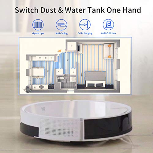 ROMTOS X5 Robot Vacuum and Mop Cleaner,Electric Water Tank 2 in 1, 2000Pa Suction Sweeping and Mopping Vacuuming,APP Control, Self-Charging | The Storepaperoomates Retail Market - Fast Affordable Shopping