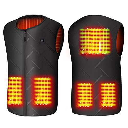 Qdreclod Heated Vest for Men Women USB Electric Vest Jacket Heating Thermal Vest Winter Warm Vest for Skiing Hiking Camping Motorcycle Travel