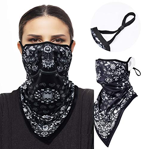 Vitscan Neck Gaiters Face Mask Washable with Adjustable Ear Loops Face Mask