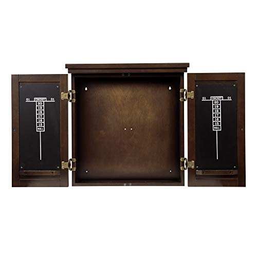 American Legend Traditional Dartboard Cabinet, brown