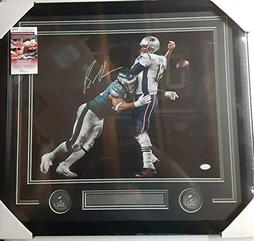 Brandon Graham autograph Signed Eagles Super Bowl LII Strip Sack 16×20 photo Framed JSA