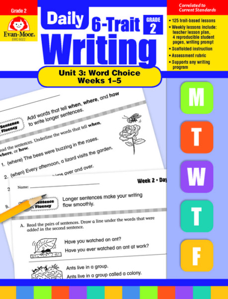 Daily 6 Trait Writing BUNDLE, Grade 2, Unit 3 WORD CHOICE, Weeks 1-5