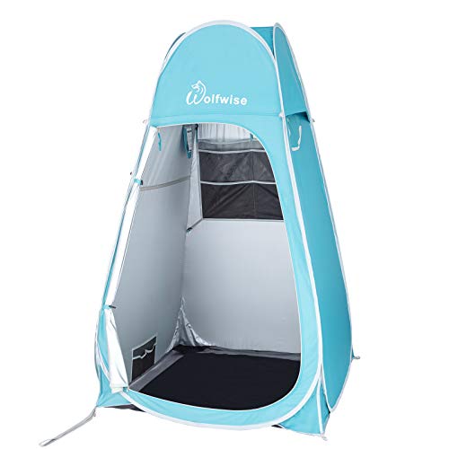 WolfWise Portable Pop Up Privacy Shower Tent Spacious Changing Room for Camping Hiking Beach Toilet Shower Bathroom