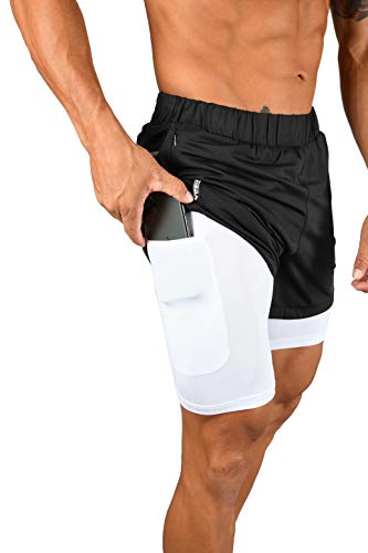 YoungLA Compression Shorts – Soft, Breathable, Stretchy Mens Compression Shorts with Pocket – Compression Shorts for Men 105 Black/White L | The Storepaperoomates Retail Market - Fast Affordable Shopping