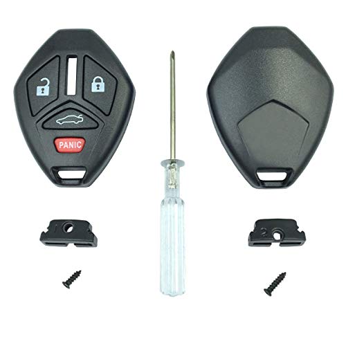 New 4 Button Replacement for Keyless Entry Remote Key Fob Shell with Screwdriver Fit for Mitsubishi Eclipse Lancer Endeavor Galant Outlander (Pack 1)