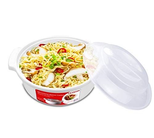 Zdesign Large Microwave Ramen Cooker Noodle or Soup Bowl Easy Mac Perfect for Breakfast, College Dorm Essentials for Boys Girls,Office, Dishwasher-Safe, BPA-Free
