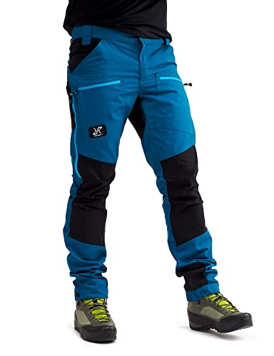 RevolutionRace Men’s Nordwand Pro Pants, Durable and Ventilated Pants for All Outdoor Activities, Petrol, 2XL