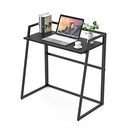 Eureka Ergonomic 33 inch Folding Desk Table, Home Office Collapsible Study Writing PC Laptop Small Computer Desk for Small Spaces No Assembly, Black