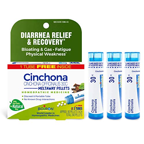 Boiron Cinchona 30C Homeopathic Medicine for Relief from Diarrhea, Bloating, Gas, Fatigue, and Physical Weakness, 80 Count – 3 Count (Pack of 1)