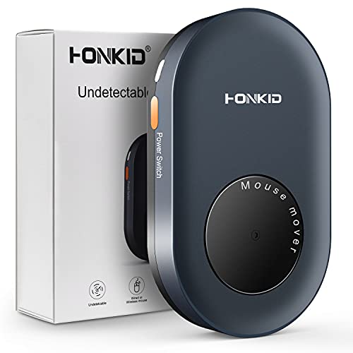 HONKID Undetectable Mouse Mover Jiggler with ON/Off Switch and USB Port Drive-Free,Simulate Physical Automatically Mouse Movement,Prevent Computer Laptop Inactive/Lockdown