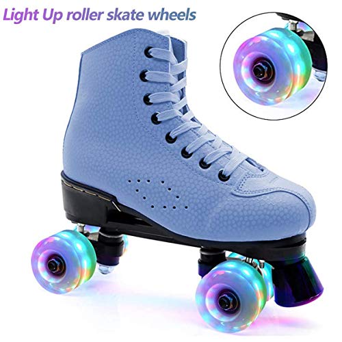 XCVXCV 4 Pack Luminous Roller Skate Wheels Outdoor Light up Roller Skate Wheels with Bearings Quad Roller Skate Wheels for Double Row Skating and Skateboard 32mm x 58mm (White) | The Storepaperoomates Retail Market - Fast Affordable Shopping