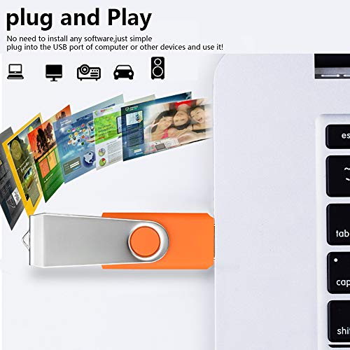 EAZOR 32GB USB 2.0 Flash Drive, USB Stick Thumb Drive Rotated Design Memory Stick for PC/Laptop/External Storage Data Jump Drive Photo Stick Digital for Photos/Videos (32GB-5Colors) | The Storepaperoomates Retail Market - Fast Affordable Shopping