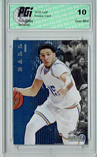 Liangelo Ball 2018 Leaf #PR-47 Only 99 Made 1st Card Ever Rookie Card PGI 10